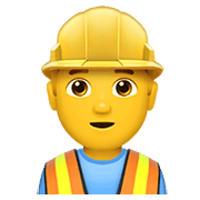 Émoji 👷 Personnel Du Bâtiment sur Apple iOS 12.1.