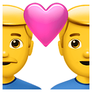 👨‍❤️‍👨 Emoji Liebespaar: Mann, Mann Apple iOS 12.1.