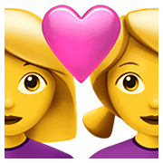 👩‍❤️‍👩 Emoji Liebespaar: Frau, Frau Apple iOS 12.1.