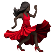 💃🏿 Emoji Mujer Bailando: Tono De Piel Oscuro en Apple iOS 12.1.