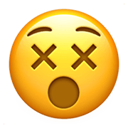 😵 Emoji Rosto Atordoado na Apple iOS 12.1.