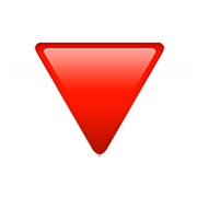 🔻 Emoji rotes Dreieck mit der Spitze nach unten Apple iOS 12.1.