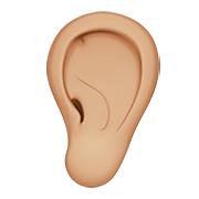 👂🏼 Emoji Ohr: mittelhelle Hautfarbe Apple iOS 12.1.