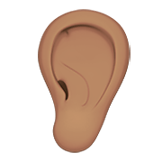 Emoji 👂🏽 Orecchio: Carnagione Olivastra su Apple iOS 12.1.