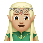 🧝🏼 Emoji Elfo: Pele Morena Clara na Apple iOS 12.1.