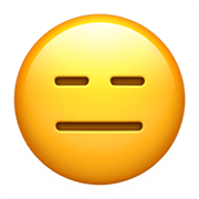 Emoji 😑 Faccina Inespressiva su Apple iOS 12.1.