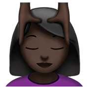 💆🏿 Emoji Pessoa Recebendo Massagem Facial: Pele Escura na Apple iOS 12.1.