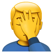 Emoji 🤦 Persona Esasperata su Apple iOS 12.1.
