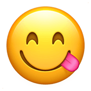😋 Emoji sich die Lippen leckendes Gesicht Apple iOS 12.1.