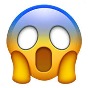 😱 Emoji Rosto Gritando De Medo na Apple iOS 12.1.