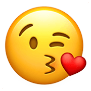 Emoji 😘 Faccina Che Manda Un Bacio su Apple iOS 12.1.