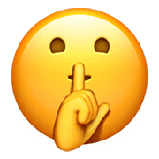 🤫 Emoji Rosto Fazendo Sinal De Silêncio na Apple iOS 12.1.