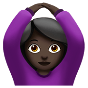 🙆🏿 Emoji Pessoa Fazendo Gesto De «OK»: Pele Escura na Apple iOS 12.1.