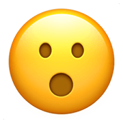 😮 Emoji Rosto Com Boca Aberta na Apple iOS 12.1.