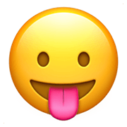 😛 Emoji Rosto Mostrando A Língua na Apple iOS 12.1.
