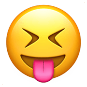😝 Emoji Gesicht mit herausgestreckter Zunge und zusammengekniffenen Augen Apple iOS 12.1.