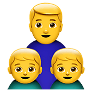 👨‍👦‍👦 Emoji Familie: Mann, Junge und Junge Apple iOS 12.1.