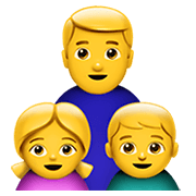 👨‍👧‍👦 Emoji Familie: Mann, Mädchen und Junge Apple iOS 12.1.