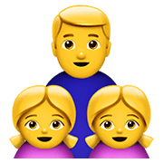 👨‍👧‍👧 Emoji Família: Homem, Menina E Menina na Apple iOS 12.1.