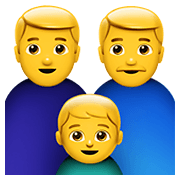 👨‍👨‍👦 Emoji Familie: Mann, Mann und Junge Apple iOS 12.1.