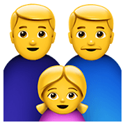 Emoji 👨‍👨‍👧 Famiglia: Uomo, Uomo E Bambina su Apple iOS 12.1.