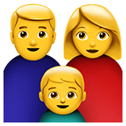 👨‍👩‍👦 Emoji Familie: Mann, Frau und Junge Apple iOS 12.1.