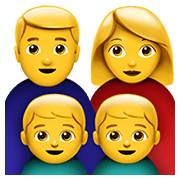 👨‍👩‍👦‍👦 Emoji Familia: Hombre, Mujer, Niño, Niño en Apple iOS 12.1.