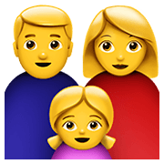 👨‍👩‍👧 Emoji Familie: Mann, Frau und Mädchen Apple iOS 12.1.