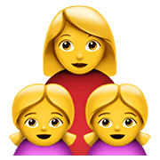 👩‍👧‍👧 Emoji Familie: Frau, Mädchen und Mädchen Apple iOS 12.1.