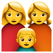 👩‍👩‍👦 Emoji Familie: Frau, Frau und Junge Apple iOS 12.1.