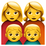 👩‍👩‍👦‍👦 Emoji Família: Mulher, Mulher, Menino E Menino na Apple iOS 12.1.