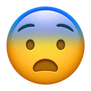 Emoji 😨 Faccina Impaurita su Apple iOS 12.1.