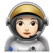 👩🏻‍🚀 Emoji Astronauta Mujer: Tono De Piel Claro en Apple iOS 12.1.