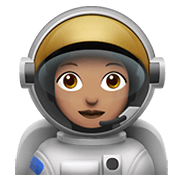👩🏽‍🚀 Emoji Astronautin: mittlere Hautfarbe Apple iOS 12.1.