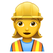 Emoji 👷‍♀️ Operaia Edile su Apple iOS 12.1.
