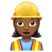 👷🏾‍♀️ Emoji Bauarbeiterin: mitteldunkle Hautfarbe Apple iOS 12.1.