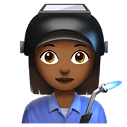 👩🏾‍🏭 Emoji Fabrikarbeiterin: mitteldunkle Hautfarbe Apple iOS 12.1.