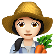 Émoji 👩🏻‍🌾 Fermière : Peau Claire sur Apple iOS 12.1.