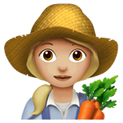 Emoji 👩🏼‍🌾 Contadina: Carnagione Abbastanza Chiara su Apple iOS 12.1.