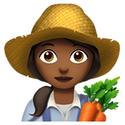Emoji 👩🏾‍🌾 Contadina: Carnagione Abbastanza Scura su Apple iOS 12.1.