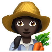 👩🏿‍🌾 Emoji Fazendeira: Pele Escura na Apple iOS 12.1.