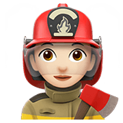 👩🏻‍🚒 Emoji Feuerwehrfrau: helle Hautfarbe Apple iOS 12.1.