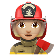 👩🏼‍🚒 Emoji Feuerwehrfrau: mittelhelle Hautfarbe Apple iOS 12.1.