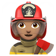 Emoji 👩🏽‍🚒 Pompiere Donna: Carnagione Olivastra su Apple iOS 12.1.