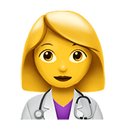 👩‍⚕️ Emoji Profesional Sanitario Mujer en Apple iOS 12.1.