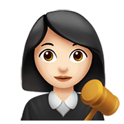 👩🏻‍⚖️ Emoji Juíza: Pele Clara na Apple iOS 12.1.