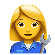 Emoji 👩‍🔧 Meccanico Donna su Apple iOS 12.1.