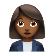 👩🏾‍💼 Emoji Oficinista Mujer: Tono De Piel Oscuro Medio en Apple iOS 12.1.