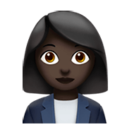 👩🏿‍💼 Emoji Büroangestellte: dunkle Hautfarbe Apple iOS 12.1.