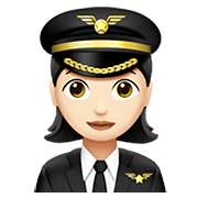 👩🏻‍✈️ Emoji Piloto De Avião Mulher: Pele Clara na Apple iOS 12.1.